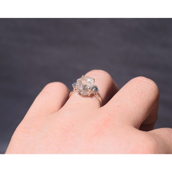 Alternative Engagement Ring Unconventional Raw Rough Diamond Ring Organic - Picture 2 of 6